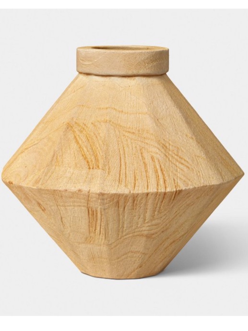 THRESHOLD NWT Short Bleached Wood Vase